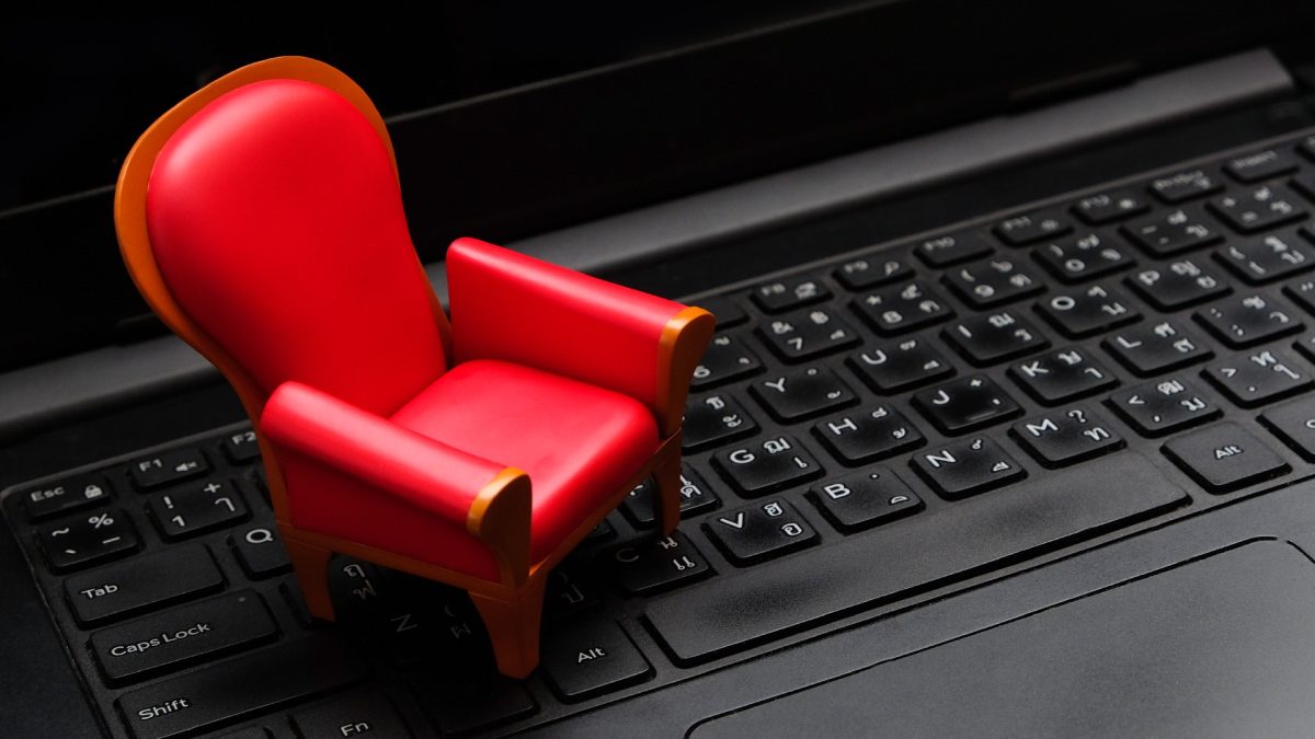 red chair on keyboard